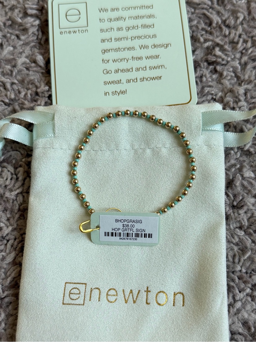 New Enewton gold and turquoise bracelet - Picture 2 of 2